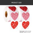 thumbnail image 2 of KAKOWELY 2 rollos de pegatinas de San Valentín, pegatinas de corazón, pegatinas para sellar regalos, pegatinas para fiestas de bodas, 2 of 4
