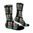 thumbnail image 1 of Stockings 67 Cute Printed Baseball Crew Socks Fun Patterned Knee High Socks Soft Comfortable Casual Socks For Daily Wear & Sports Polyester Long Socks, 1 of 5