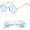 Blue, variant on Round Jelly Sunglasses Transparent Ocean Sunglasses Vintage Sunglasses with Metal Frame Resin Lens and Universal Fit