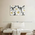 thumbnail image 2 of Elephant Stock Puffy White Flowers Wall Art - Horizontal Canvas Wall Art - Living Room Wall Decor - Floral And Botanical Canvas - Gray And White Decor - 30" x 20", 2 of 8