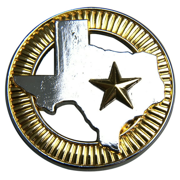 Set Of 4 Screw Back Concho 1.5 In Texas Star Gold Silver Round Saddle