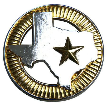 

52HS Set Of 4 Screw Back Concho 1.5 In Texas Star Gold Silver Round Saddle