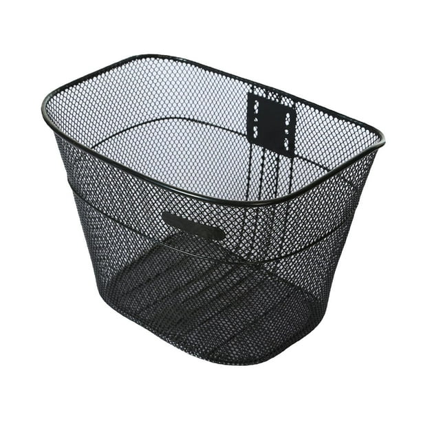 Cesta para bicicleta Cesta para guardar bicicletas Cesta para guardar accesorios de ciclismo Cesta metálica resistente a la oxidación para Negro