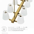 thumbnail image 6 of Modway Enthrall 8-Light Chandelier in White Satin Brass, 6 of 7