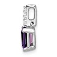 thumbnail image 2 of Auriga 10k White Gold Amethyst and Diamond Pendant for Women (L-15.9mm, W-5.5mm), 2 of 6