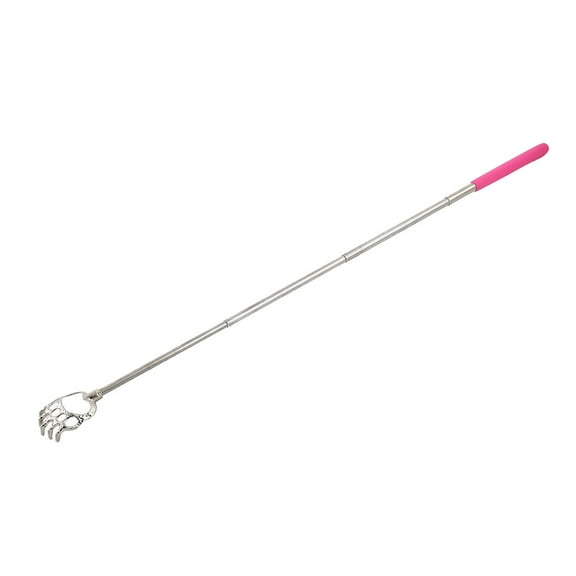 Metal Nonslip Retractable Handle Portable Massage Back Scratcher Relieve Itching Pink for Home Essential