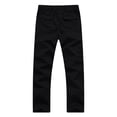 thumbnail image 7 of Gytharion Mens Soild Color Casual Pants Fashion Straight Leg Trousers Drawstring Waist Full Length Pants with Zippered Pockets, 7 of 7