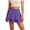 Purple, variant on Tqcoqu Women's Ruffle Skirts with Shorts Tiered Layers Cute Elastic Waist Coquette Skort Drawstring Side Bow Tie,Gray,Women's S-L
