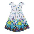 thumbnail image 2 of Robe Fille Fleur Bleue Manches Courtes Fête Anniversaire Enfants 8 Ans, 2 of 5
