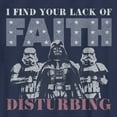 thumbnail image 2 of Boy's Star Wars: A New Hope Darth Vader I Find Your Lack of Faith Disturbing Graphic Tee Navy Blue Medium, 2 of 4