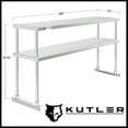 thumbnail image 7 of KUTLER Stainless Steel 2-Tier Overshelf 60" x 12", NSF Commercial Double Deck Shelf for Prep and Work Tables for Restaurant, Kitchen, Workshop, 7 of 7