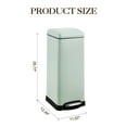 thumbnail image 3 of 8 Gal/30L Step Trash Can, Stainless Steel Garbage Can, Slim Fingerprint Recycling Bin for Kitchen, Dining Room, Office, Restaurant,Black (with Removable Inner Basket & Soft-Close Lid), 3 of 7