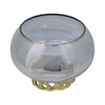 thumbnail image 4 of A&B Home Percy Aluminum Lidded Glass Jar - 7.5"Dia. x 12"H - Grey/Gold, 4 of 5