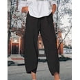 thumbnail image 2 of Pantalones capri Medlor Boho 2025 de verano de pierna ancha para mujer, 2 of 5