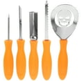 thumbnail image 1 of WHAMVOX 5Pcs  Pumpkin Tools Ergonomic Handle Orange Color Stainless Steel Plastic For Family Activities, 1 of 8