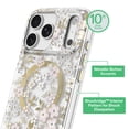 thumbnail image 3 of onn Phone Case for iPhone 18 Pro Max / 17 Pro Max, MagSafe Compatible - Pink & White Floral with Gems, 3 of 6