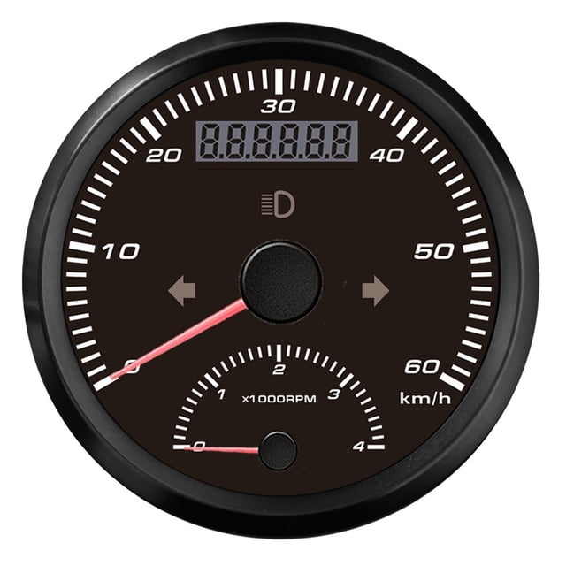 60 Km/h GPS Speedometer Car Truck Boat ATV Digital Gauge With 4000 RPM Tachometer 9-32V