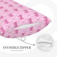 thumbnail image 3 of Fotbe Pink bows Pattern Pillow Cases - Envelope Closure - Luxury, Extra Soft, Cooling Pillow Covers - Wrinkle, Fade, Stain Resistant-16"x24", 3 of 6