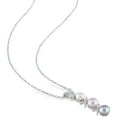 thumbnail image 3 of Everly Women's Cultured Pearl and Diamond Sterling Silver Necklace, 3 of 4