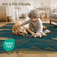 thumbnail image 4 of ODIKA 2'x3' Washable Doormat Non-Slip, Low Pile Fish Theme Vintage Motif Scattered Arrangement Fly Border Decor for Entryway, Kitchen, Laundry Room, 4 of 7