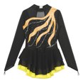 thumbnail image 1 of MSemis Robe de Ballet pour Filles Tenue de Ballet à Manches Longues pour Enfants Combinaison de Danse Jaune 12, 1 of 7