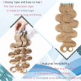 thumbnail image 5 of MY-LADY 20PCS Wavy Curly Tape in 100% Real Human Hair Extensions Hairpiece Skin Weft Full Head 20inch #27 Dark Blonde, 5 of 9