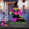 thumbnail image 3 of Outsunny 6ft Inflatable Halloween Witch Brews Cauldron with Flame Light, Blow-Up LED Display Indoor Outdoor for Garden, Lawn, Party, Holiday, 3 of 9