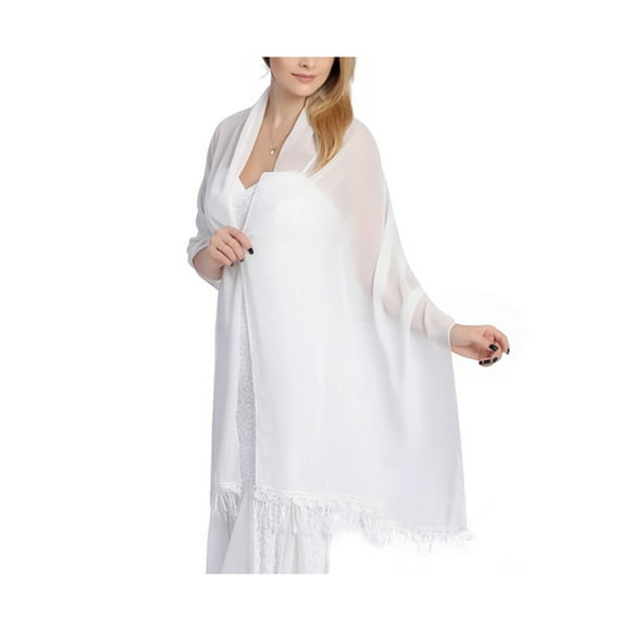 Xingzhi Women Scarf Elegant Tassel Evening Dresses Shawls Luxury Sexy Sunscreen Shade Scarves Skin Friendly Ladies Cape for Theme Party Red White Above 175cm
