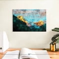 thumbnail image 3 of Elephant Stock Mountain Abstract Landscape Wall Art - Horizontal Canvas Wall Art - Living Room Wall Decor - Abstract Canvas - Blue And Teal Decor - 12" x 8", 3 of 8