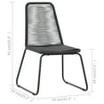 thumbnail image 5 of vidaXL 7 Piece Garden Dining Set PVC Rattan Black, 5 of 5