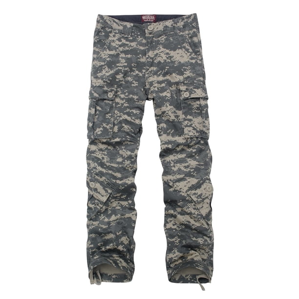 Pantalones Cargo Match para Hombre Camuflaje Digital Salvaje Azul