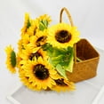 thumbnail image 3 of Dalazy 5-heads Artificial Bouquet Simulation Flower Home Office Decor, 3 of 5