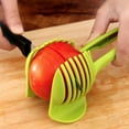 thumbnail image 3 of Handheld Lemon Slicer and Tomato Cutter, Plastic, 3 Piece Set, for Salads, Sandwiches, and Garnishes, by FAJHHA, 3 of 8