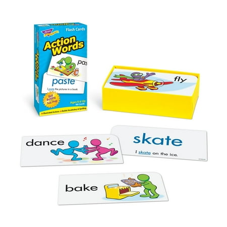 UPC: 0078628530131 | Trend Enterprises Action Words Flash Cards  Set of 96