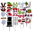 thumbnail image 2 of Fiesta foto disfraz bigote labios gafas corbata sombreros Photo Booth Props Set (50 piezas para fiesta de Navidad) JFHHH pequeña, 2 of 5