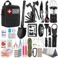 thumbnail image 1 of Kit de primeros auxilios de supervivencia de 171 piezas con equipo de supervivencia, suministros de primeros auxilios, tienda de campaña de emergencia y bolsa de nailon MOLLE, ideal para coche, viajes, 1 of 5