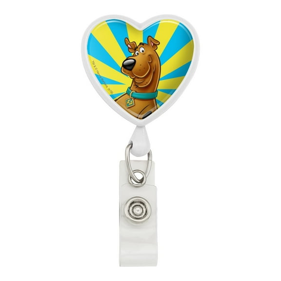 Scooby-Doo Character Heart Lanyard Retractable Reel Badge ID Card Holder