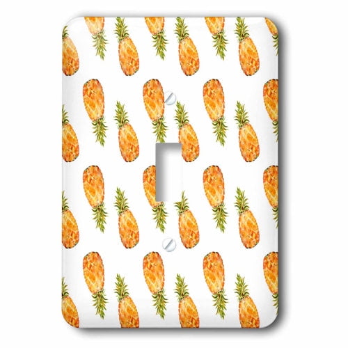 3dRose, Picturing Watercolor Tropical Pineapples, single toggle switch