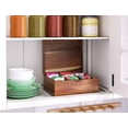 thumbnail image 5 of Danfoxer Acacia Wood Tea Bag Organizers, Tea and Sugar Packet Storage Chest with Lid, Wooden Teabag Holder Containers,Tea Box with 6 Compartments, 5 of 6