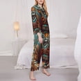 thumbnail image 3 of Balery Pond Meditating Tiger Conjunto de Pijama con Estampado para Mujer, Conjunto de Dos Piezas con Manga Larga, Ropa de Dormir Suave con Bolsillos, Pijamas Cómodos-Medium, 3 of 7