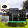 thumbnail image 3 of Bellemave 12FT Outdoor Tranpoline with basketball Hoop, Recreational Trampoline with Enclosure Net & Ladder, Backyard Trampoline for Family, Green, 3 of 8