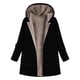 thumbnail image 3 of Chaqueta de mujer de lana con forro polar cálido vintage con cremallera elegante y holgada de longitud media a la moda, 3 of 6