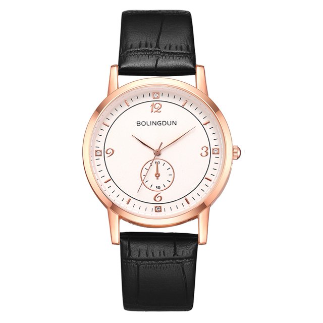 Reloj de pulsera grande de moda para un elegante cronógrafo de oro rosa consciente del estilo