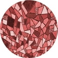thumbnail image 1 of Ahgly Company Tapis Rond Lavable en Machine Intérieur Transitionnel Rouge, 5 Pieds Rond, 1 of 7