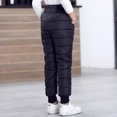 thumbnail image 6 of Odeerbi Kids Pants Autumn Winter Baby Girls Boys Solid Color High Waist Plush Down Cotton Pants Thickened Thermal Cotton Pants Liner Black, 6 of 6
