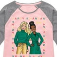 thumbnail image 3 of Barbie - Happy Holiday's Frame - Toddler & Youth Girls Raglan Graphic T-Shirt, 3 of 4