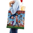 thumbnail image 4 of Cloudy with a Chance of Meatballs Bolso de tela con estampado de lienzo para mujer, bolsa de compras reutilizable y estética, con cremallera interior, regalo para mujer, 35 × 40 cm., 4 of 6