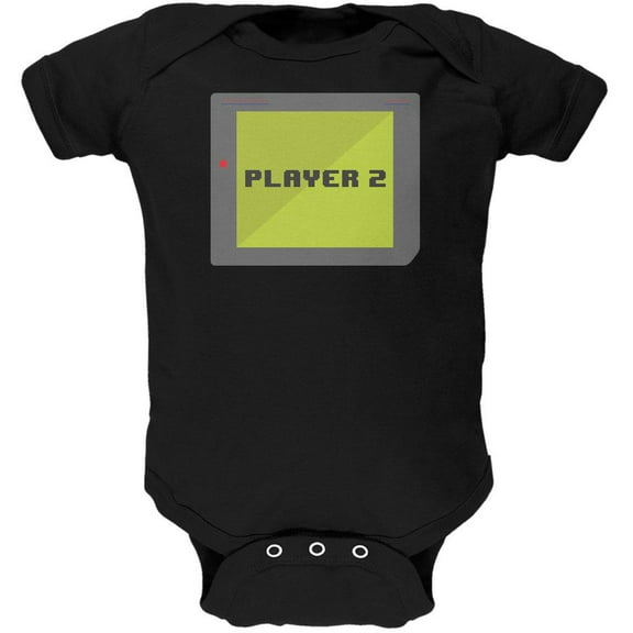 Halloween Old School Gamer Player 2 Soft Baby One Piece Black 6 Month