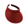 thumbnail image 1 of Sonducket Sombreros para el sol Protección Clip-On Gorras Visera de lino Ajustable Grandes aleros Parte vacía Color sólido Regalo deportivo Sombreros vino rojo Sonducket AP010232-14, 1 of 6