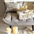 thumbnail image 2 of Gray Decorative Lumbar Pillow Cover 12" x 14" | Modern Velvet Oblong Cushion Cover Abstract | Crystal Border Hand Embroidery Pillowcases for Bed, Couch & Sofa, Modern Home Décor - Crystal Shards, 2 of 9